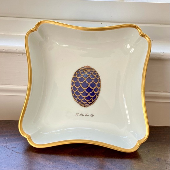 The Pine Cone Egg Limoges Square Serving Dish - Picture 6 of 6